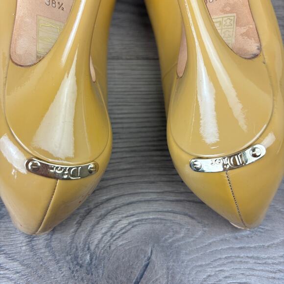 Christian Dior Beige Leather Peep Toe Stiletto Pump High Heels Women's 8 / 38.5 - Picture 10 of 11